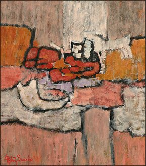 Still life with cow jaw